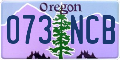 OR license plate 073NCB