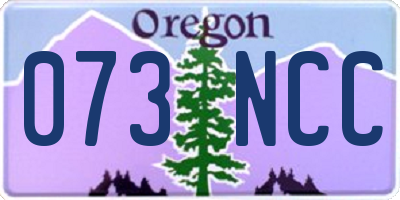 OR license plate 073NCC
