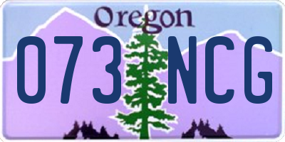 OR license plate 073NCG