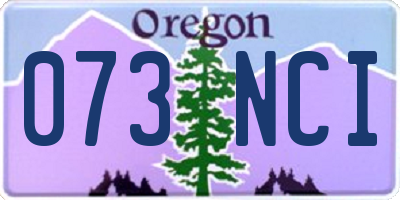 OR license plate 073NCI
