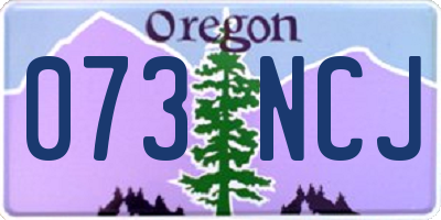 OR license plate 073NCJ