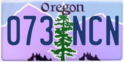 OR license plate 073NCN
