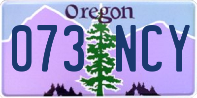 OR license plate 073NCY