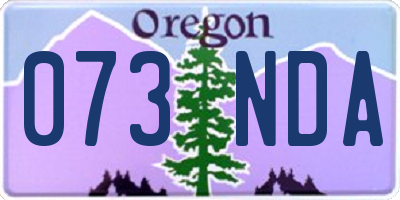 OR license plate 073NDA