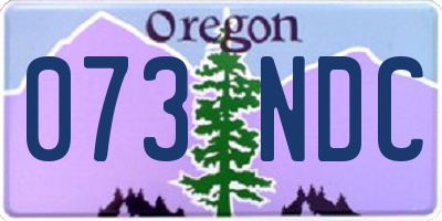 OR license plate 073NDC