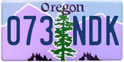 OR license plate 073NDK