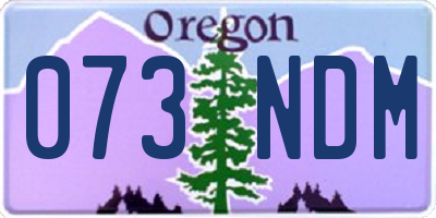 OR license plate 073NDM