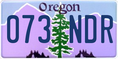 OR license plate 073NDR