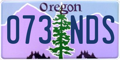 OR license plate 073NDS