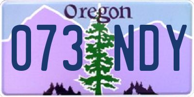 OR license plate 073NDY