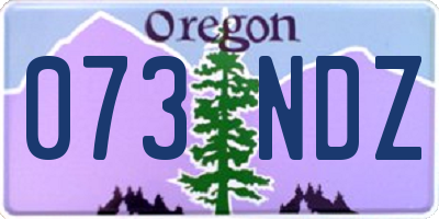 OR license plate 073NDZ