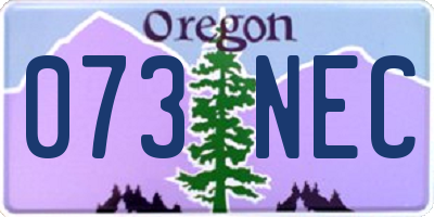 OR license plate 073NEC