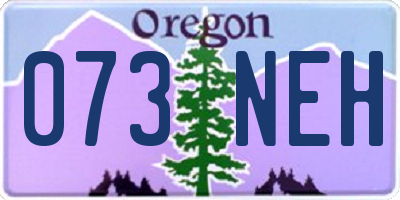 OR license plate 073NEH