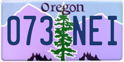 OR license plate 073NEI