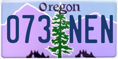 OR license plate 073NEN