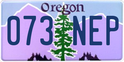 OR license plate 073NEP