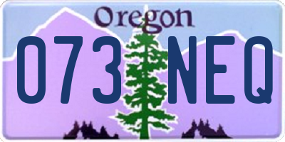 OR license plate 073NEQ