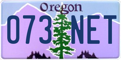 OR license plate 073NET