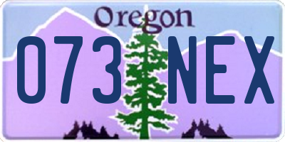 OR license plate 073NEX