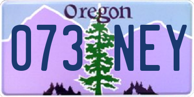 OR license plate 073NEY