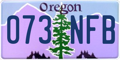 OR license plate 073NFB