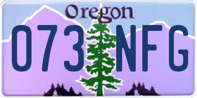 OR license plate 073NFG