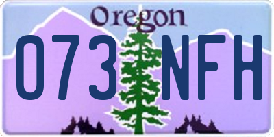 OR license plate 073NFH