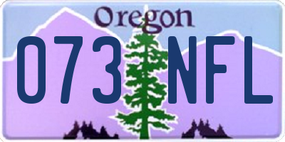 OR license plate 073NFL