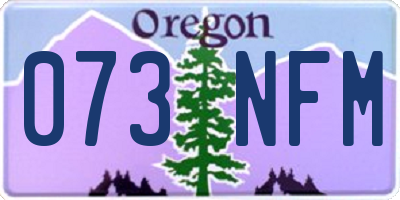 OR license plate 073NFM