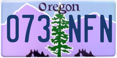 OR license plate 073NFN
