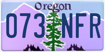 OR license plate 073NFR
