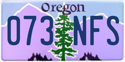 OR license plate 073NFS