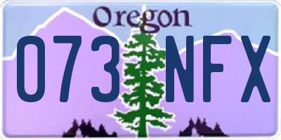OR license plate 073NFX