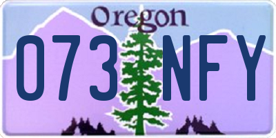 OR license plate 073NFY
