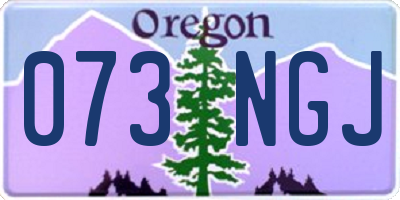 OR license plate 073NGJ