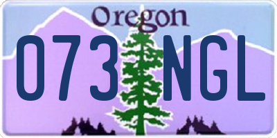 OR license plate 073NGL