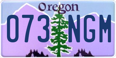 OR license plate 073NGM