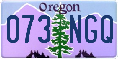 OR license plate 073NGQ