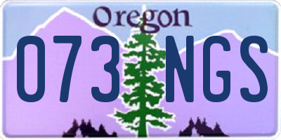 OR license plate 073NGS
