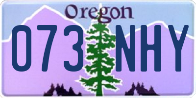 OR license plate 073NHY