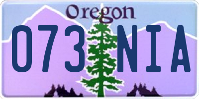 OR license plate 073NIA