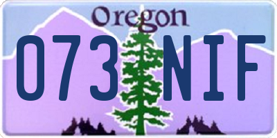 OR license plate 073NIF