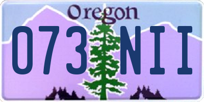 OR license plate 073NII