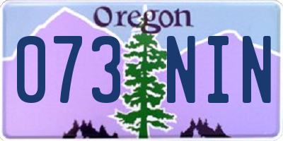 OR license plate 073NIN