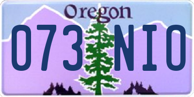 OR license plate 073NIO