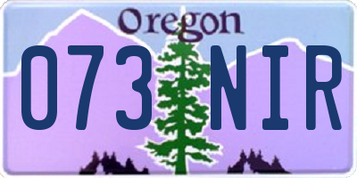 OR license plate 073NIR