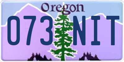 OR license plate 073NIT