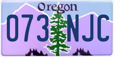 OR license plate 073NJC