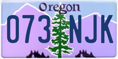 OR license plate 073NJK