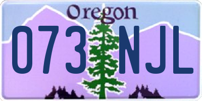 OR license plate 073NJL